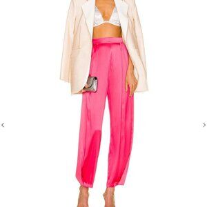 NWT Nue Studio Thalia Silk Trousers in Rose Pink size large